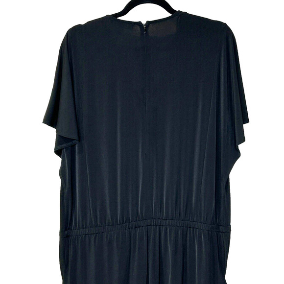 Michael Kors V Neck Flutter Split Sleeve Drawstring Jersey Jumpsuit Women Large - Picture 5 of 11